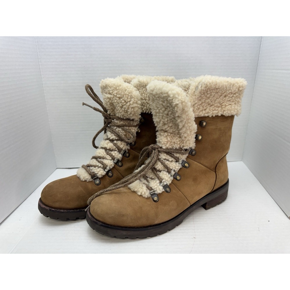 UGG FRASER WOMEN SHORT BOOTS RUGGED LEATHER CHESTNUT US 9 /UK 7.5 / EU‎ 40